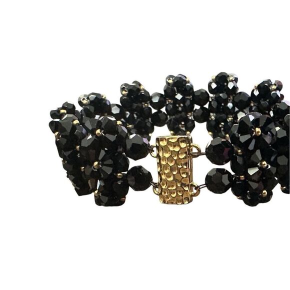 Beautiful Black & Gold Beaded Bracelet - Picture 3 of 7